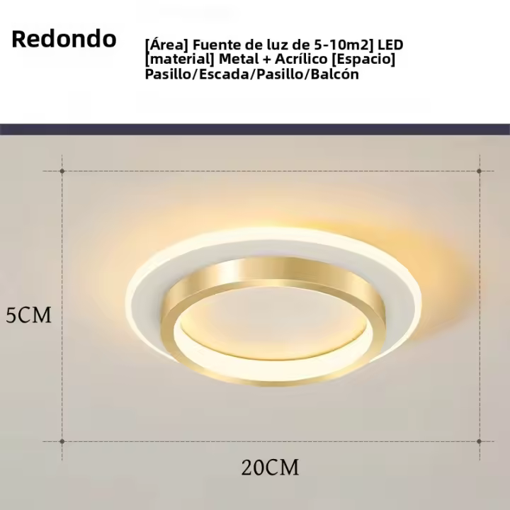 Lámpara De Techo Moderna De Metal LED Para Pasillo Y Escalera Decorativa De Lujo Creativa En Oro Instalación Suelta Fuente De Alimentación AC 220V - 1