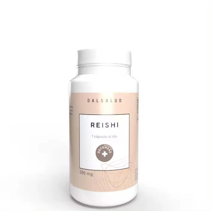 Reishi 580 gr.  Dalsalud 60 cápsulas. Extracto seco de hongo Reishi 300 mg - Fortalece el sistema inmunológico y combate el estrés y la fatiga - 1