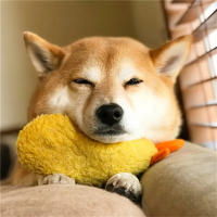 Juguete De Masticar Para Perros Tempura De Camarón Frito Suave Y Silbante Para Juguetear a Los Puppies Terrier Hond Shiba Yorkshire Corgi - details 1