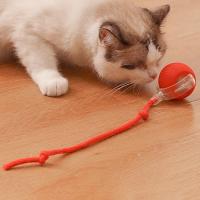 Juguete Interactivo Para Gatos Pelota Automática Con Sensor De Movimiento Cuerda Artificial Juguete Eléctrico Para La Interacción De Gatos Tamaño 7x7cm - details 4