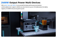 OUKITEL P2001 Plus Estación de Energía Portátil, CA 2400W, 2048Wh Batería LiFePO4, 13 Salidas, Carga al 80% en 1 Hora, Control Inteligente por APP, UPS 2000W<10ms, Entrada Solar Máxima 500W, IP54 a Prueba de Polvo y Salpicaduras - details 2