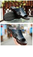 Sandalias De Verano Para Hombre Mocasines De Cuero Genuino Alta Calidad Cómodas Para Playa Y Exterior Estilo Casual - details 15