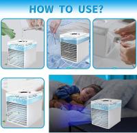 Aire Acondicionado Portátil Silencio, Mini Enfriador de Aire, 4 en 1 Ventilador Purificador de Aire y Humidificador con 7 Luces y Depósito de agua Led para Hogar Oficina - details 2
