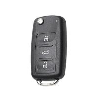 MultiAccesorios Carcasa de Llave para Coche 3 Botones – Compatible con Volkswagen, Skoda y más | Reemplazo Bora, Beetle, Golf. con zócalo de Pila Botones de Abrir, Cerrar y Maletero - details 0