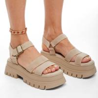 Sandalias de Plataforma mujer Negro Beige Comodidad y Estilo para Verano Planta del pie acolchada Diseño Elegante y Ligero Altamoda - details 0