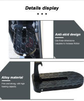 BLALION Pasarela Plegable Para Techo De Coche Con Martillo De Seguridad Multifuncional Aluminio Latch Hook Auxiliar Pedal De Pie - details 3