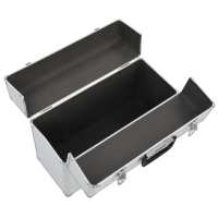 vidaXL Caja de herramientas aluminio plateado 47x36x20 cm - details 2