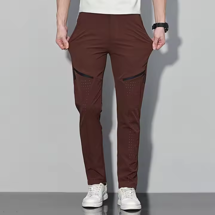 Pantalones Deportivos Casuales Para Hombre Verano 2023 Pantalones Rectos Delgados Cómodos Secado Rápido Adecuados Para Negocios Y Exterior - 1