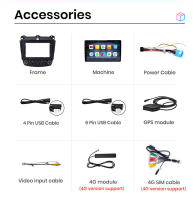 AWESAFE inalámbrico CarPlay Android Auto Radio para Honda Accord 7 2003 2004 2005 2006 2007 2008 coche reproductor multimedia GPS 2 din autoradio volante controles RDS Bluetooth - details 22