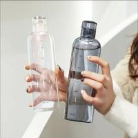 Botella De Agua Elegante Y Antigruesa De 500ml Con Escala De Tiempo Para Mantenerse Hidratado Diariamente Ligera Y Portátil Para Aventuras De Fitness Y Al Aire Libre - details 0