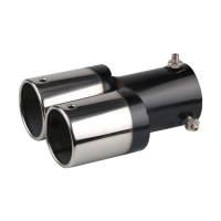 Puntas De Escape De Acero Inoxidable Para Coche Universal Modelo Doble Con Tubo De Eje Azul Accesorios De Muffler - details 5
