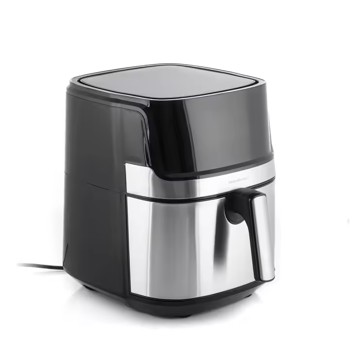 InnovaGoods Air Fryer 5.5L, 1700W with 8 Cooking Programs for Healthy Oil-Free Cooking, Features 360° Air Flow, Touch Screen, Non-Stick Basket, Ideal for 3-5 People, Includes Recipe Book, Easy to Clean and Energy Efficient. - 1