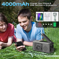 Radio Portátil Multifuncional Con Luz Y Generador De Energía Manual FMAM Solar Carga USB Para Adultos Con Altavoz Integrado Y Linterna - details 3