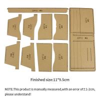 Plantillas De Diseño De Monedero DIY En Papel Para Herramientas De Cuero Accesorios De Costura Universal Clip Corto - details 0