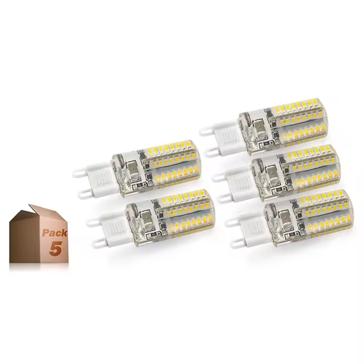 ONSSI Bombilla LED Casquillo G9 5W 500lm (Equivalente a bombilla halógena de 45W), no regulable,Blanco Neutro 4000k (Pack 5) Lámpara LED 220v LED - 1