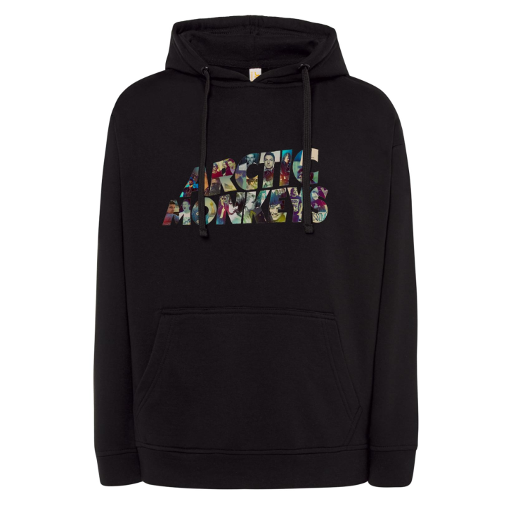 Sudadera de capucha Arctic Monkeys  - Algodón-Poliéster - Excelente calidad - 290 gr/m2 - Bolsillo canguro delantero - Cordón a juego - Puños y bajos de canalé