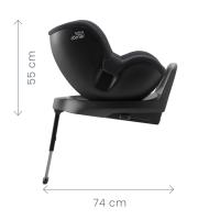 Britax Römer Dualfix Plus Midnight Grey Silla de coche grupo 0 y 1 de 40 a 105 con isofix y pata con giro 360º - details 1