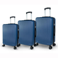 DreamTravel Juego de 3 Maletas con Diseño a Rayas Modernas (20"+24"+28") - Equipaje Rígido Antiarañazos, 7 Colores Vivos (Negro/Rojo/Azul/Azul Militar/Rosa/Gris/Cafe) | 360° Ruedas Silenciosas + Cerradura TSA  - Ideal para viajes Familiares - details 6