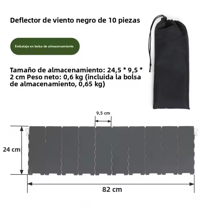 Aluminio Protección Contra Viento Para Estufa De Gas 10 Placas De Cocina Al Aire Libre Camping Picnic Antiviento Protector De Hogar Para Tres a Cinco Usuarias - 1
