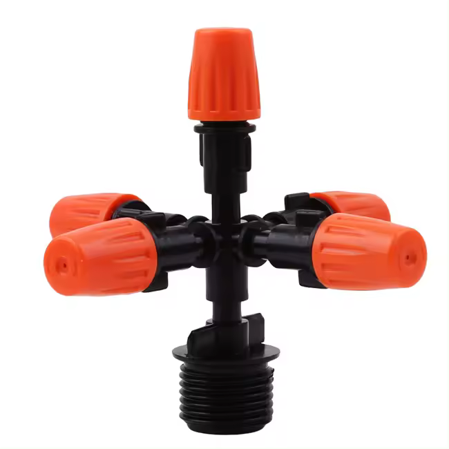 Sistema De Riego Por Microinyección De 5 Cabezas Con Boquilla De Niebla Ajustable Para Jardín Y Estufa Plástico - 1