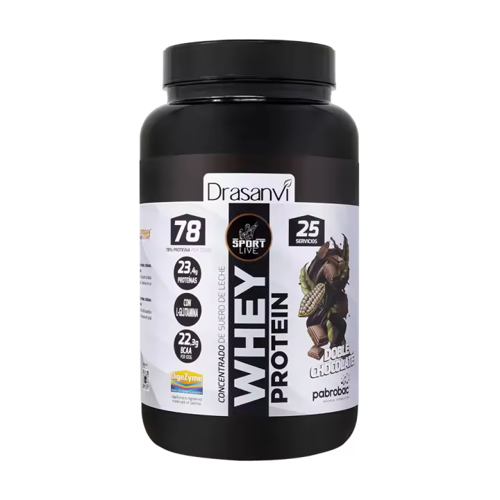 Drasanvi Whey Protein Concentrada Doble Chocolate de 750 g Sport Live - 1
