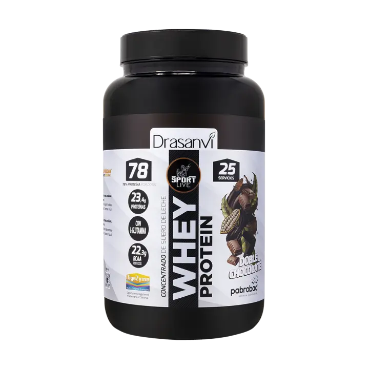 Drasanvi Whey Protein Concentrada Doble Chocolate de 750 g Sport Live - 1