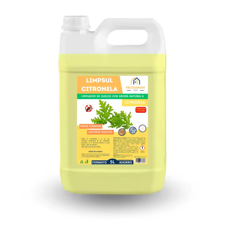 Limpiador Fregasuelos con citronela - anti-mosquitos natural - Limpia y ahuyenta los mosquitos - Formato ahorro 5 Litros. - 1