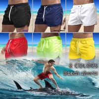 Pantalones De Baño Hombre Verano 2024 Moda Surf Low Waist Transpirables Para Playa Material Poliéster Monotono - details 1