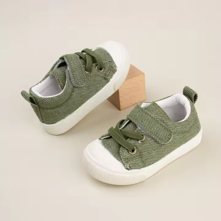 Zapatos De Correr Para Niños Anti-golpes Estilo Primavera Con Diseño De Rayas Bajo Y Suela De TPR Para Otoño Color Variado Talla Ajustable Para Edad 7-13 - 1