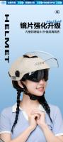 Casco De Motocicleta De Verano Protección Impacto Seguridad Con Lente Corta Y Ala Trasera Ordinary En Negro Material ABS+PC Peso 750g - details 4