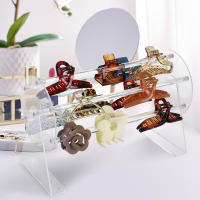Organizador De Cabello 360 Grados Rotativo Clip De Acrílico Porta Pinzas Y Diademas Ecológico Soporte De Almacenamiento Y Exhibición - details 6