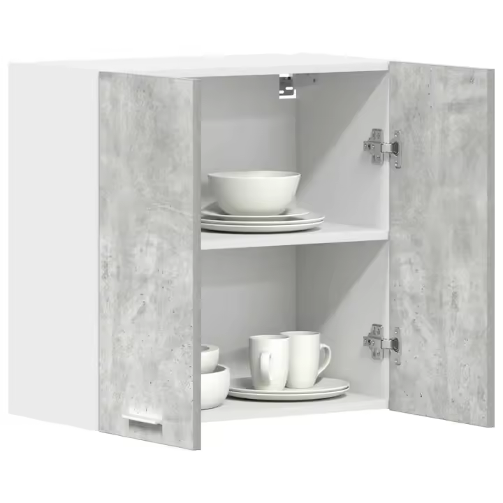 vidaXL Armario de pared de cocina madera de ingeniería gris hormigón - 1