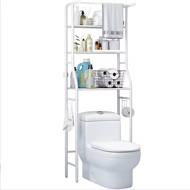 Estantería Sobre Inodoro Ahorra Espacio Organizador de Baño 47x25x160cm - WIAAM,AM3 - 1