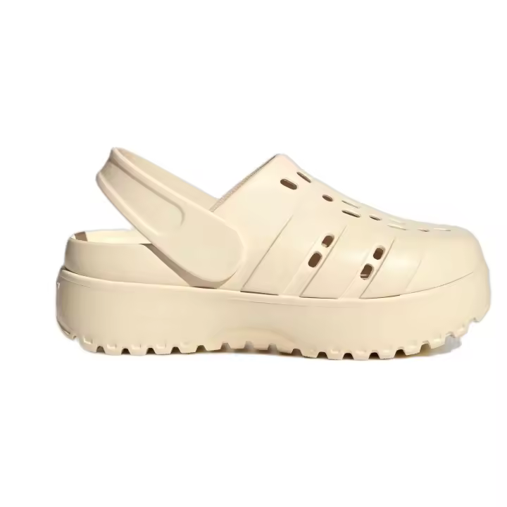 Zuecos Adidas Adilette Clog Platform para mujer en color blanco - 1