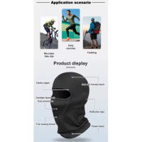 Cubierta De Cabeza De Seda Para Ciclismo De Verano Con Absorción De Sudor Y Secado Rápido Agujeros Para Gafas Cubierta Completa a Prueba De Viento Para Exteriores - details 2