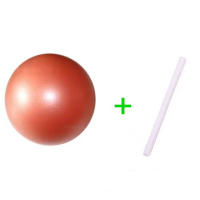 Bola De Yoga De 25cm Bola De Gimnasia De Fitness Plegable Antirrota Con Clip Transparente Y Engrosada Para Pilates - details 5