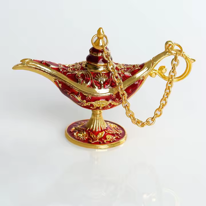 Lámpara De Wishing Legend Aladina Con Genio Adorno De Estilo Palacio Para Decoración De Sala De Estar Fiesta Dinner Craft - 1