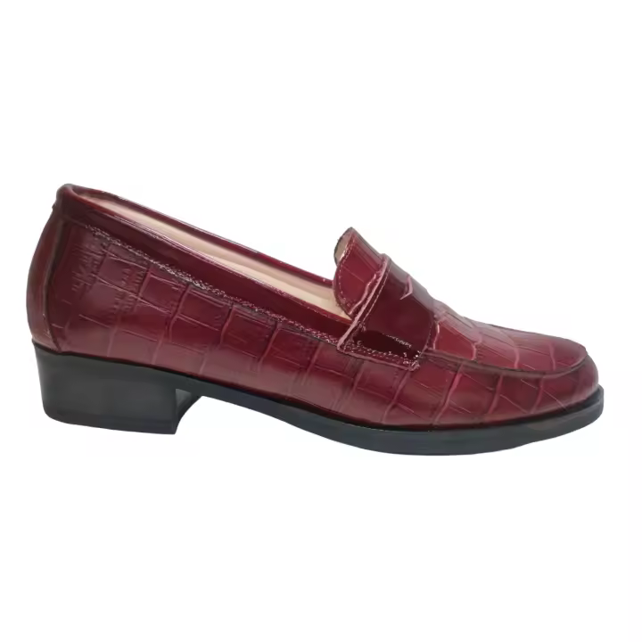 Zapatos mocasines mujer rojo  par y medio 1805 - 1