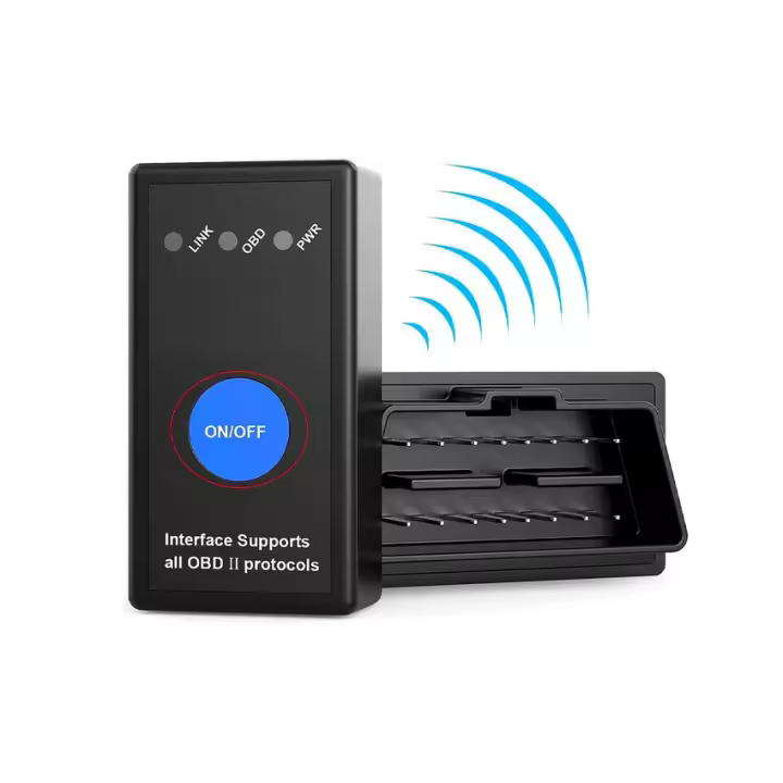 NK Dispositivo de Diagnóstico OBD II Universal para Automovil - con Interruptor de Encendido ON/Off, Detector Problemas, Fácil de Instalar y de Usar, Bluetooth 4.0 (Compatible con Android e iOS) - 1