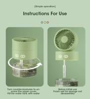 Nueva Humidificador Sprayer Portátil Con Ventilador Y Luz LED USB Mini Para El Hogar Y El Escritorio Verano 2024 Frescura Y Humedad - details 14