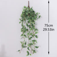 Kahaul Planta Artificial De Uva 75CM Hojas De Vino Falsas Hechas De Seda Para Decoración De Hogar Jardín Boda Vino Enredadera Verde - details 1