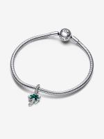 Pandora - Charm Colgante de Palmera Verde Opalescente-Plata de Lei - details 0
