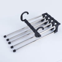 1PC Roerje Percha Para Pantalones Plegable Y Telescópica Multi-capas Organizador De Ropa Para Armario Clip Mágico Para Pantalones - details 6