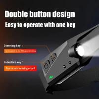 Linterna LED Recargable Por USB Con Sensor De Onda Y Lente De COB Ancho Para Correr Y Acampar 10 Modos Torcha Portátil - details 2
