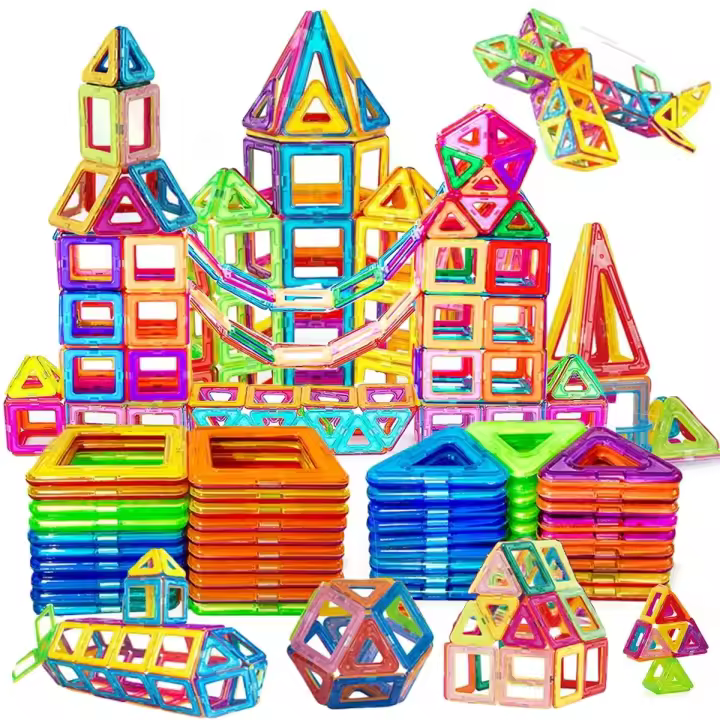 Juego De Bloques Magnéticos Para Niños Y Niñas Set De Construcción Educativo Para Bebés Juguete DIY Montessori Regalos - 1
