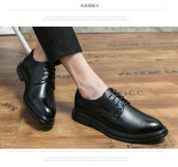 Zapatos De Cuero Para Hombre Estilo Británico De Negocios Con Punta Pointy Tamaño 46 Zapatos De Boda Tendencia Transpirables Con Cordones Y Diseño De Encaje - details 10