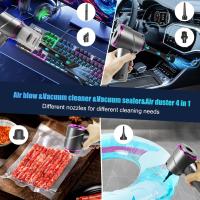 Aspirador Powerful Hand 12000Pa Aspirador de Coche 4 en 1 Mini Vacuum Cleaner USB 5000mAh Aspirador Coche Carga Rápida con 2 Filtro Lavable, Sin Cable Sin Para Coche Oficina Hogar - details 0
