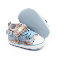 Zapatillas De Lona Para Bebé Primera Caminata Suave Algodón Moda Casual Zapatillas De Pre-walking Para Niños Y Niñas 0-6-12 Meses Azul/Negro/Rosa - details 8