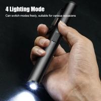 Linterna LED Recargable USB Mini Portátil Con Clip De Bolígrafo Impermeable Y Imán Para Trabajo Emergencias Exteriores - details 9