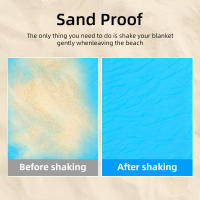 Manta De Camping Impermeable Extra Grande Para Playa Y Pícnic Matrícula De Seda Portátil Ligera Con Bolsillo Sand Free Para Exteriores Y Acampar Tamaño 300X280cm Azul - details 1